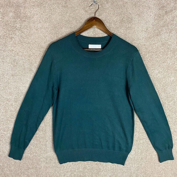 Everlane The No Sweat Sweater Mens Size Small Green Organic Cotton Coolmax  Crew news.donnu.ru